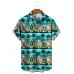 Men's Holiday Skull Cocktail Print Shirt 10778154X