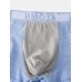 Mens Cotton Breathable Antibacterial Underwear Logo Waistband Boxers With Pouch