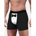 Mens Funny Print Mid Waist Christmas Style Boxer Briefs Cozy Underwear