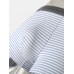 Mens Pinstripe Ribbed Cotton Breathable Antibacterial Boxers Cozy Underwear With Pouch