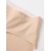 Women Solid Color Breathable Ice Silk Underwear Cozy Mid Waist Panties