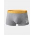 Mens Side Letter Print Underwear Cotton U Convex Seamless Boxers